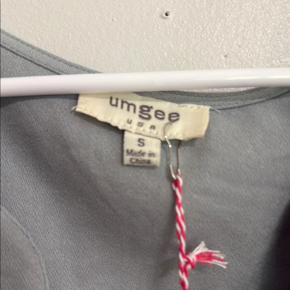 Umgee Gray Wrap-Style One Piece with Elastic Waist - Picture 2 of 4